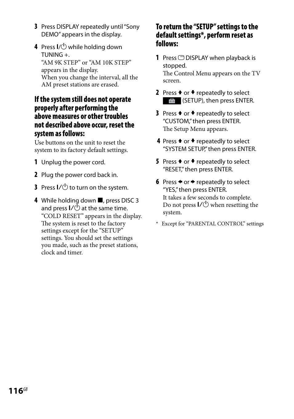 Sony LBT-LCD77Di User Manual | Page 116 / 143