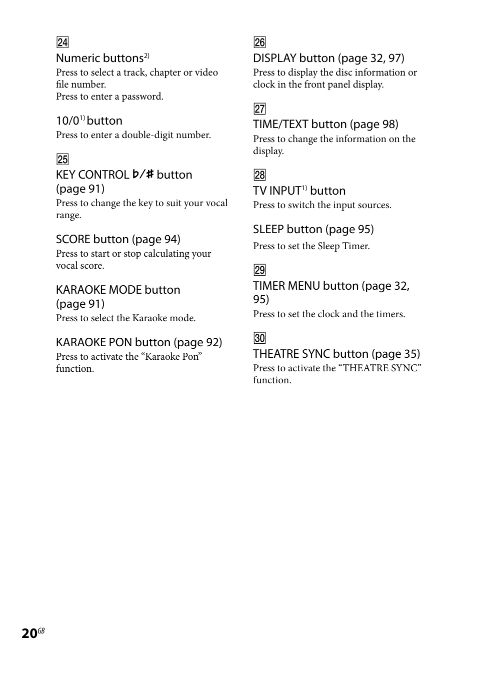 Sony LBT-LCD77Di User Manual | Page 20 / 143