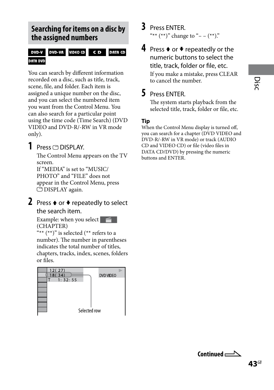 Disc | Sony LBT-LCD77Di User Manual | Page 43 / 143