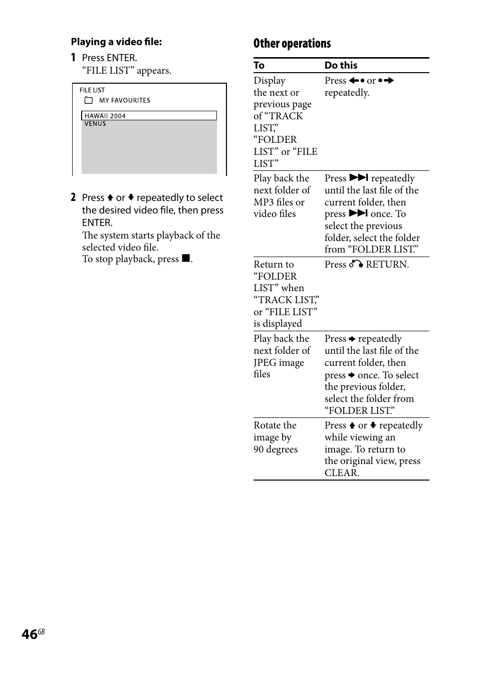 Other operations | Sony LBT-LCD77Di User Manual | Page 46 / 143