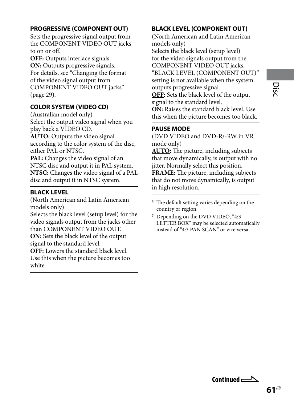 Disc | Sony LBT-LCD77Di User Manual | Page 61 / 143