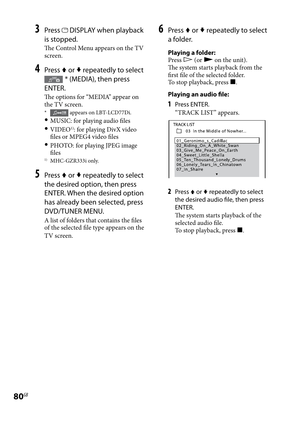 Sony LBT-LCD77Di User Manual | Page 80 / 143