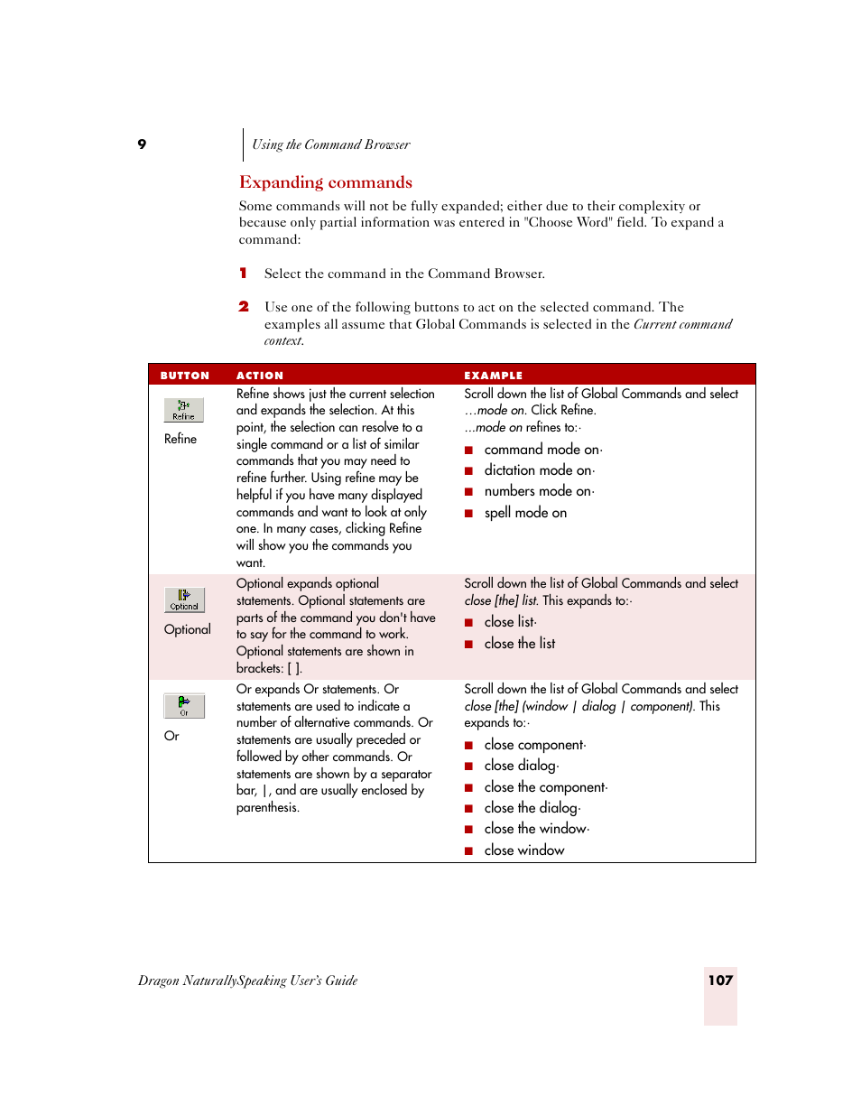 Expanding commands | Sony ICD-MS515VTP User Manual | Page 113 / 222