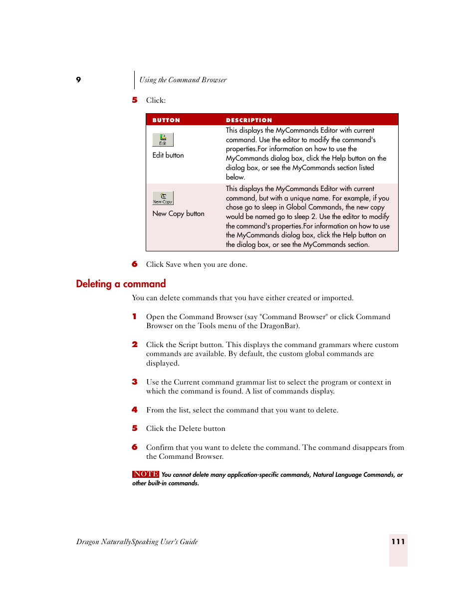 Deleting a command | Sony ICD-MS515VTP User Manual | Page 117 / 222