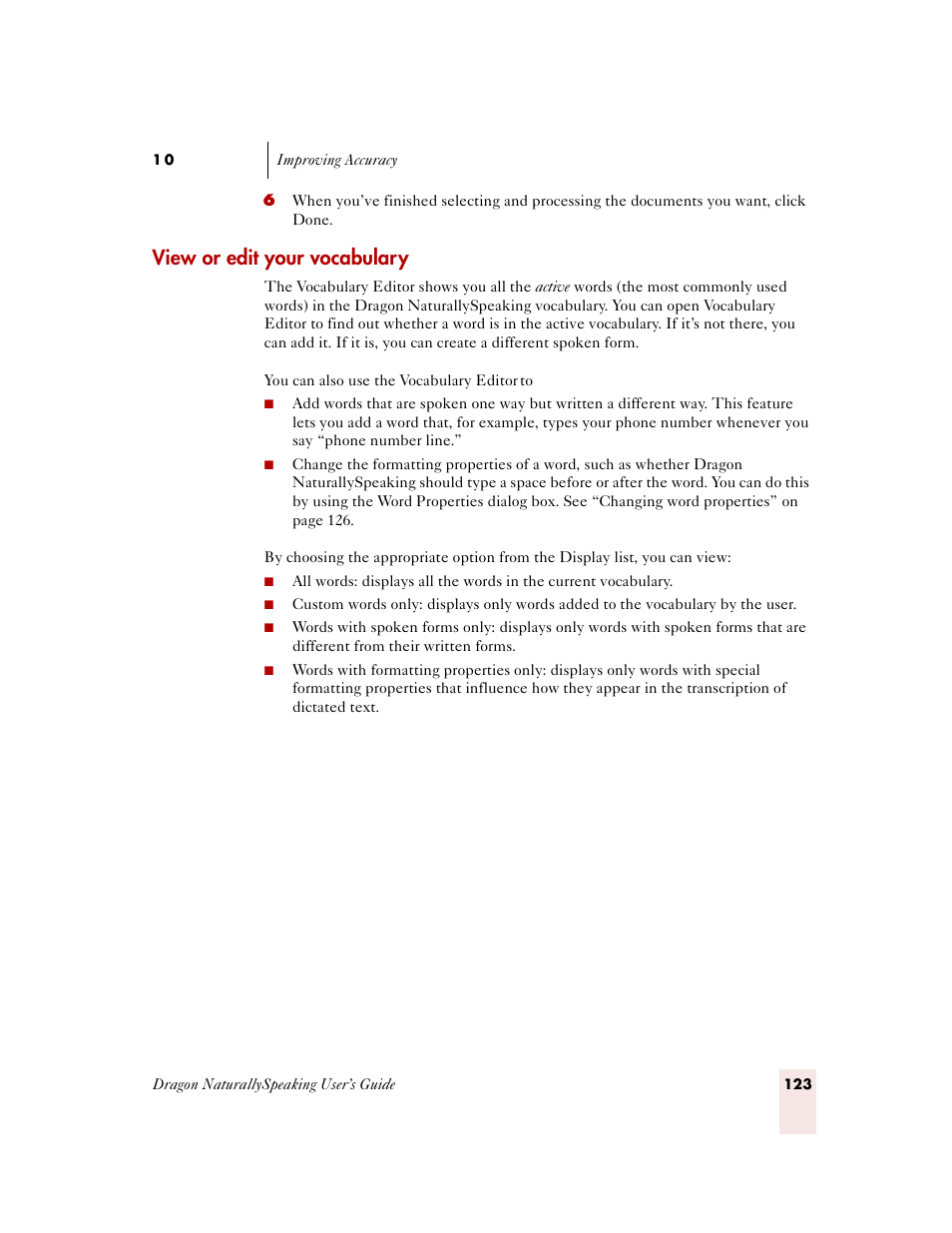 View or edit your vocabulary | Sony ICD-MS515VTP User Manual | Page 129 / 222