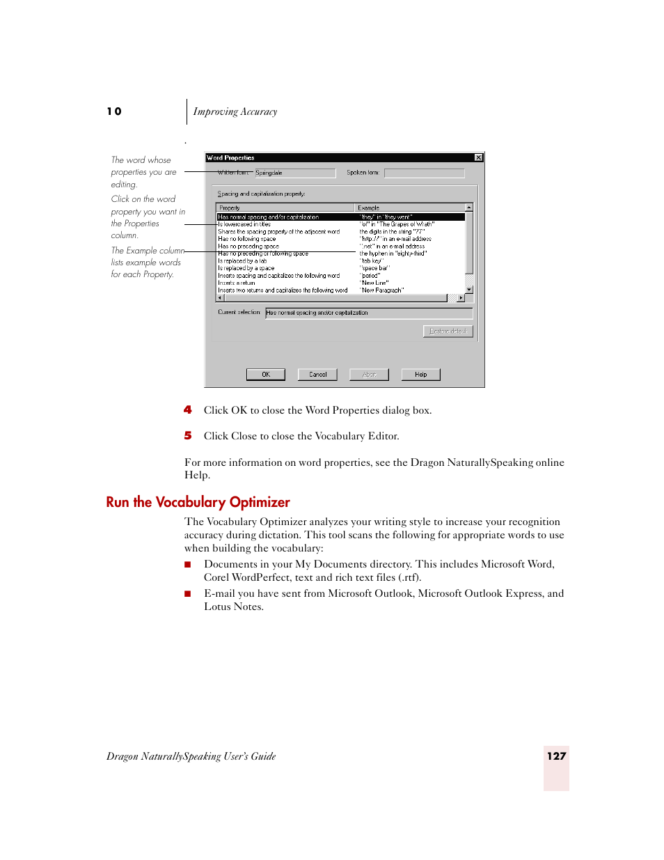 Run the vocabulary optimizer | Sony ICD-MS515VTP User Manual | Page 133 / 222