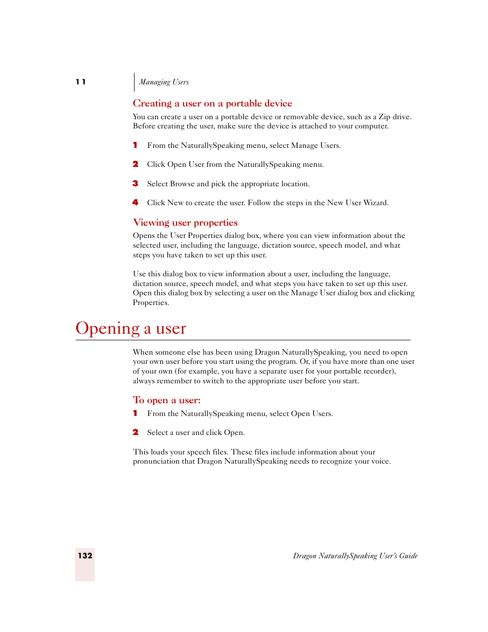 Opening a user | Sony ICD-MS515VTP User Manual | Page 138 / 222