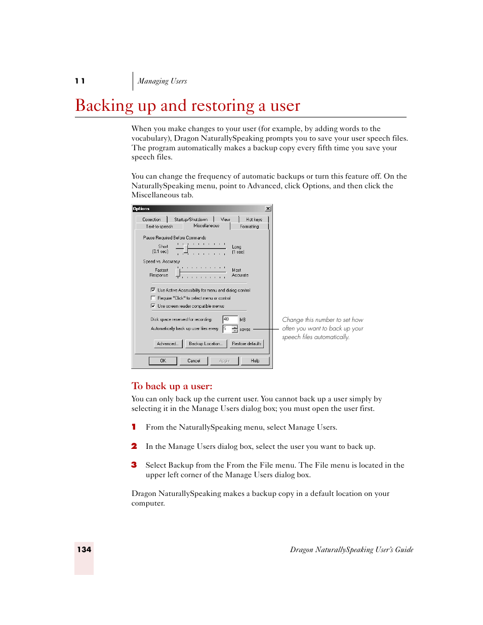 Backing up and restoring a user | Sony ICD-MS515VTP User Manual | Page 140 / 222