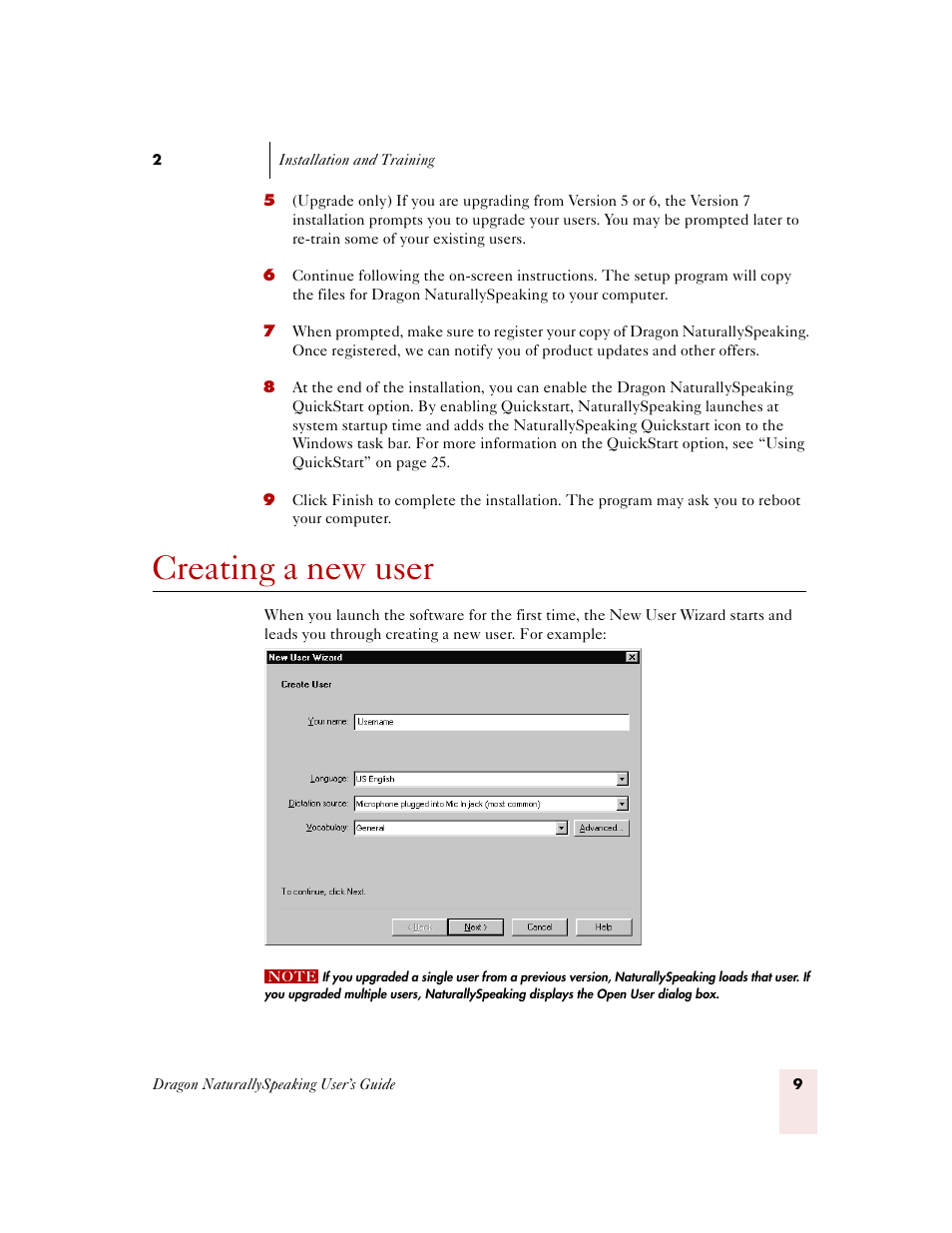 Creating a new user | Sony ICD-MS515VTP User Manual | Page 15 / 222