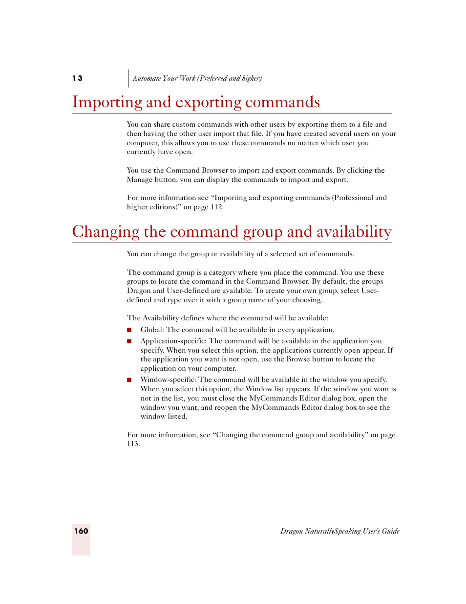 Importing and exporting commands, Changing the command group and availability | Sony ICD-MS515VTP User Manual | Page 166 / 222