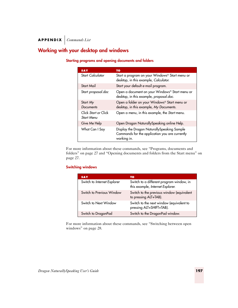 Working with your desktop and windows | Sony ICD-MS515VTP User Manual | Page 203 / 222