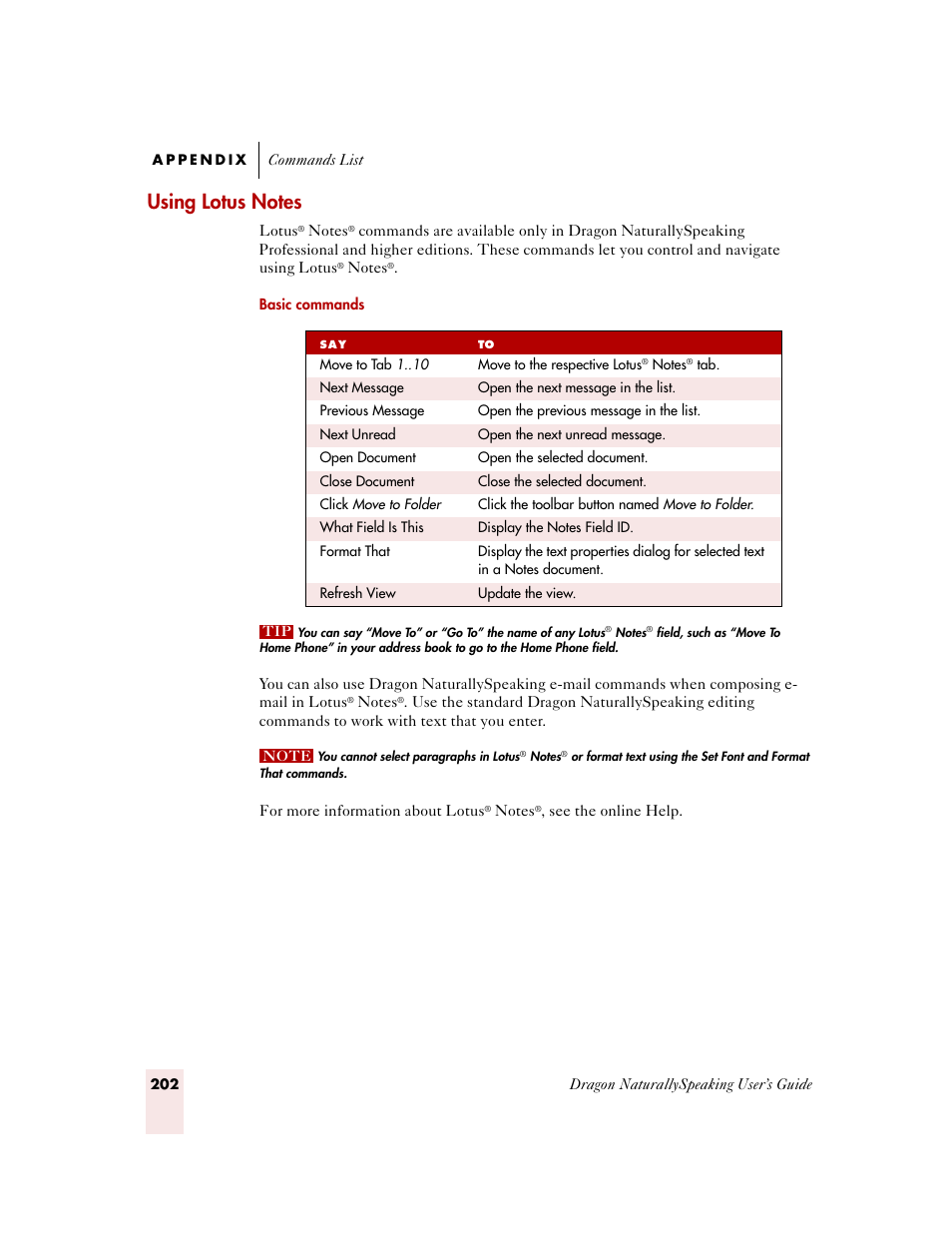 Using lotus notes | Sony ICD-MS515VTP User Manual | Page 208 / 222