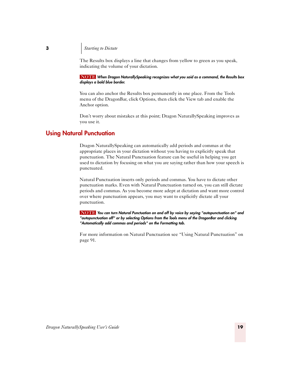 Using natural punctuation | Sony ICD-MS515VTP User Manual | Page 25 / 222