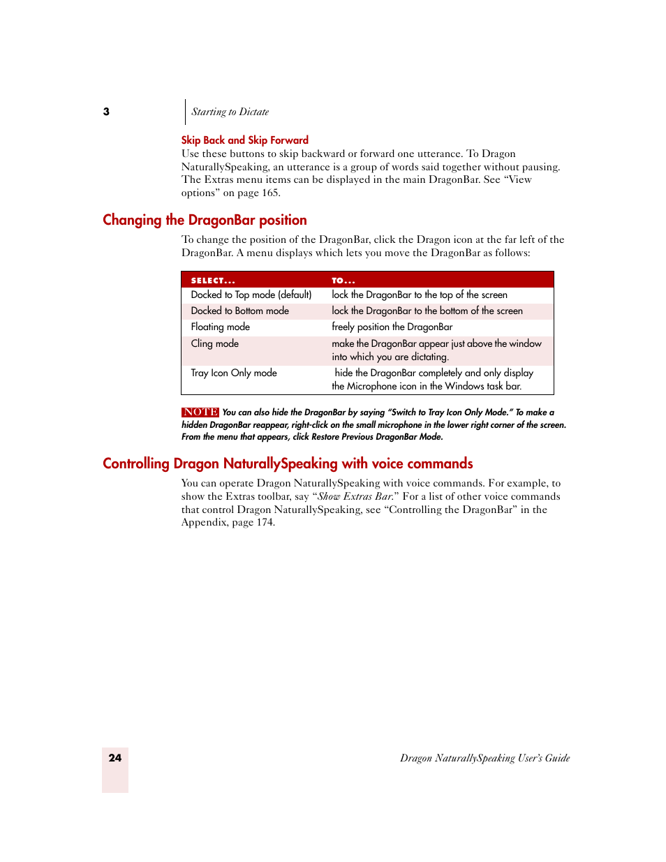 Changing the dragonbar position | Sony ICD-MS515VTP User Manual | Page 30 / 222