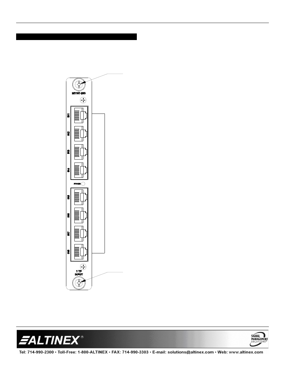 Product description, Multitasker | Altinex MT107-203 User Manual | Page 5 / 9