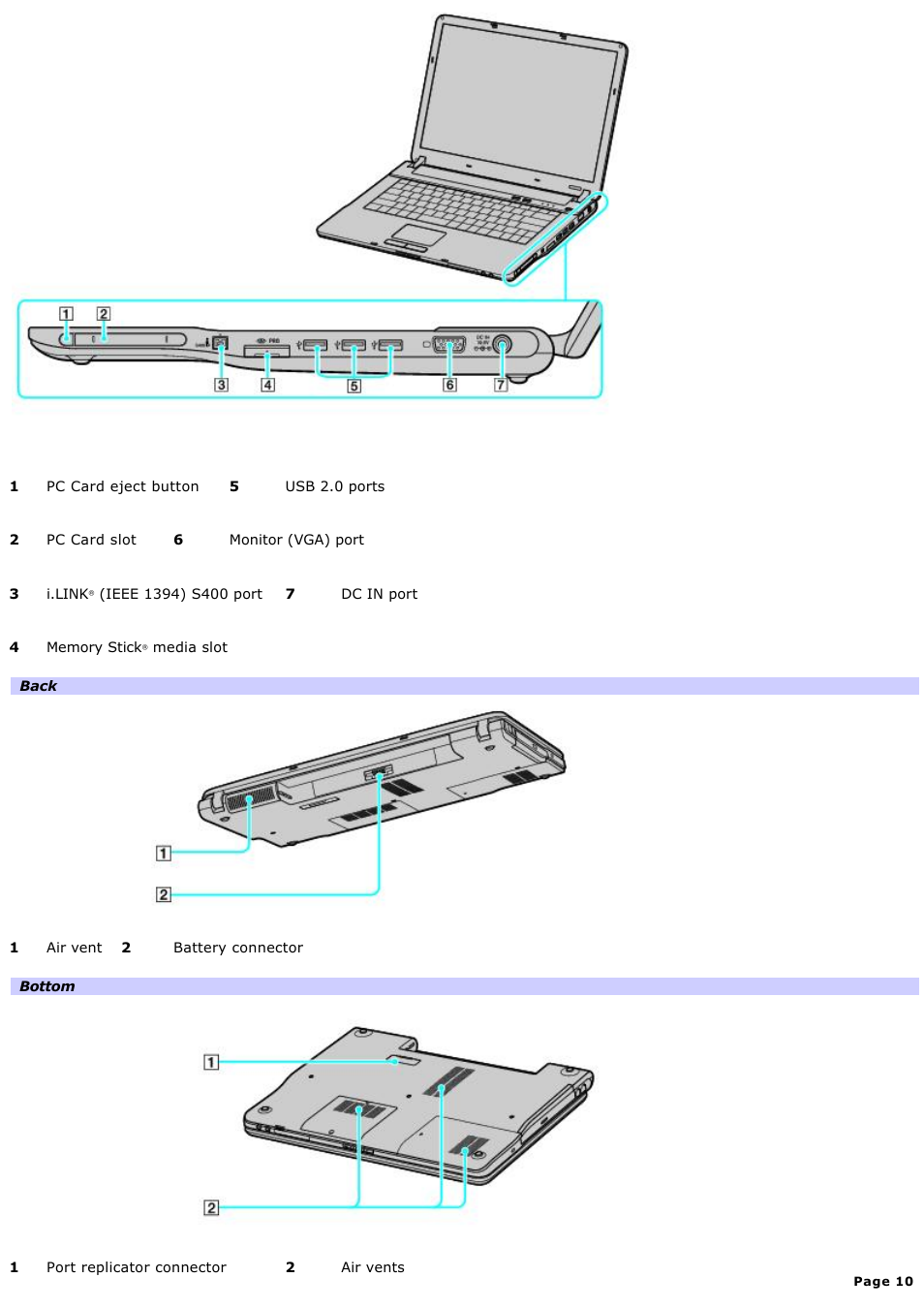 Sony VGN-FS550 User Manual | Page 10 / 202