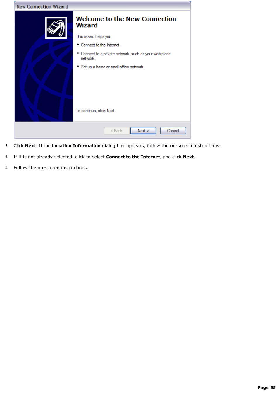 Sony VGN-FS550 User Manual | Page 55 / 202