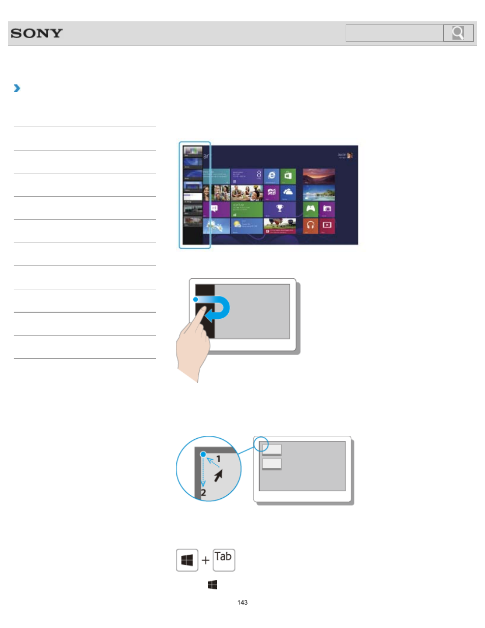 Viewing running apps, Details, How to use | Search | Sony SVJ2021BPXW User Manual | Page 143 / 398