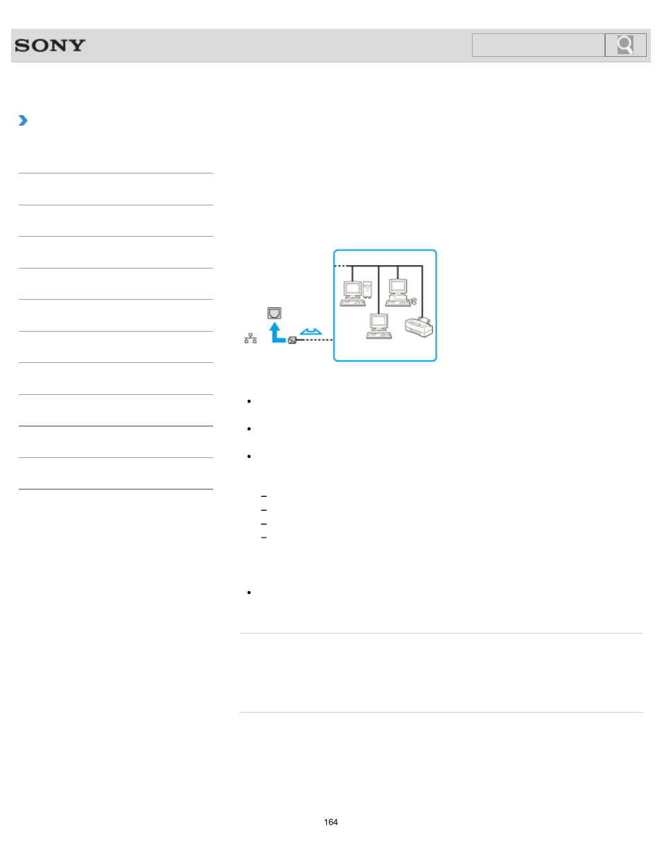 Connecting to the internet with a wired connection, Details, How to use | Search | Sony SVJ2021BPXW User Manual | Page 164 / 398