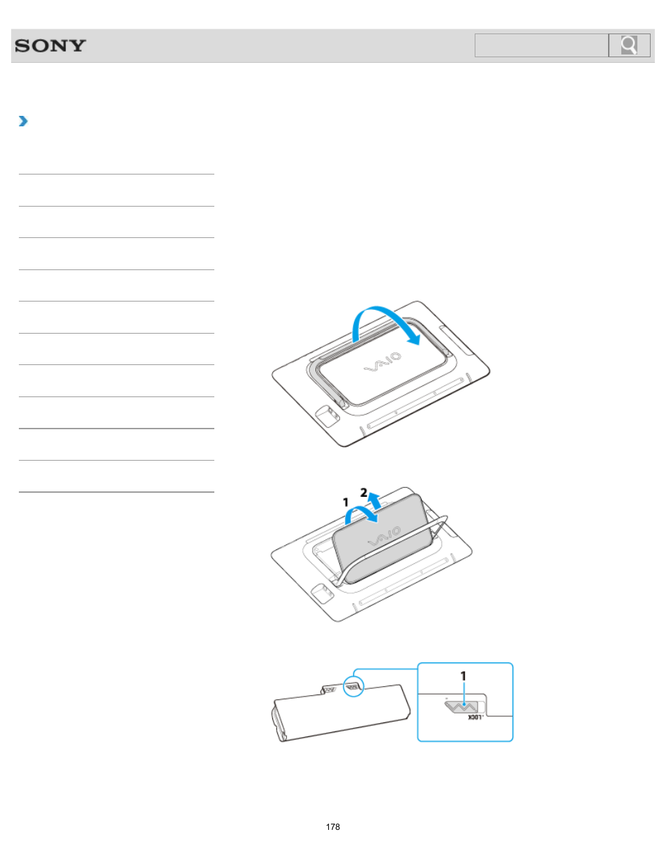 Installing/removing the battery pack, Details, How to use | Search | Sony SVJ2021BPXW User Manual | Page 178 / 398