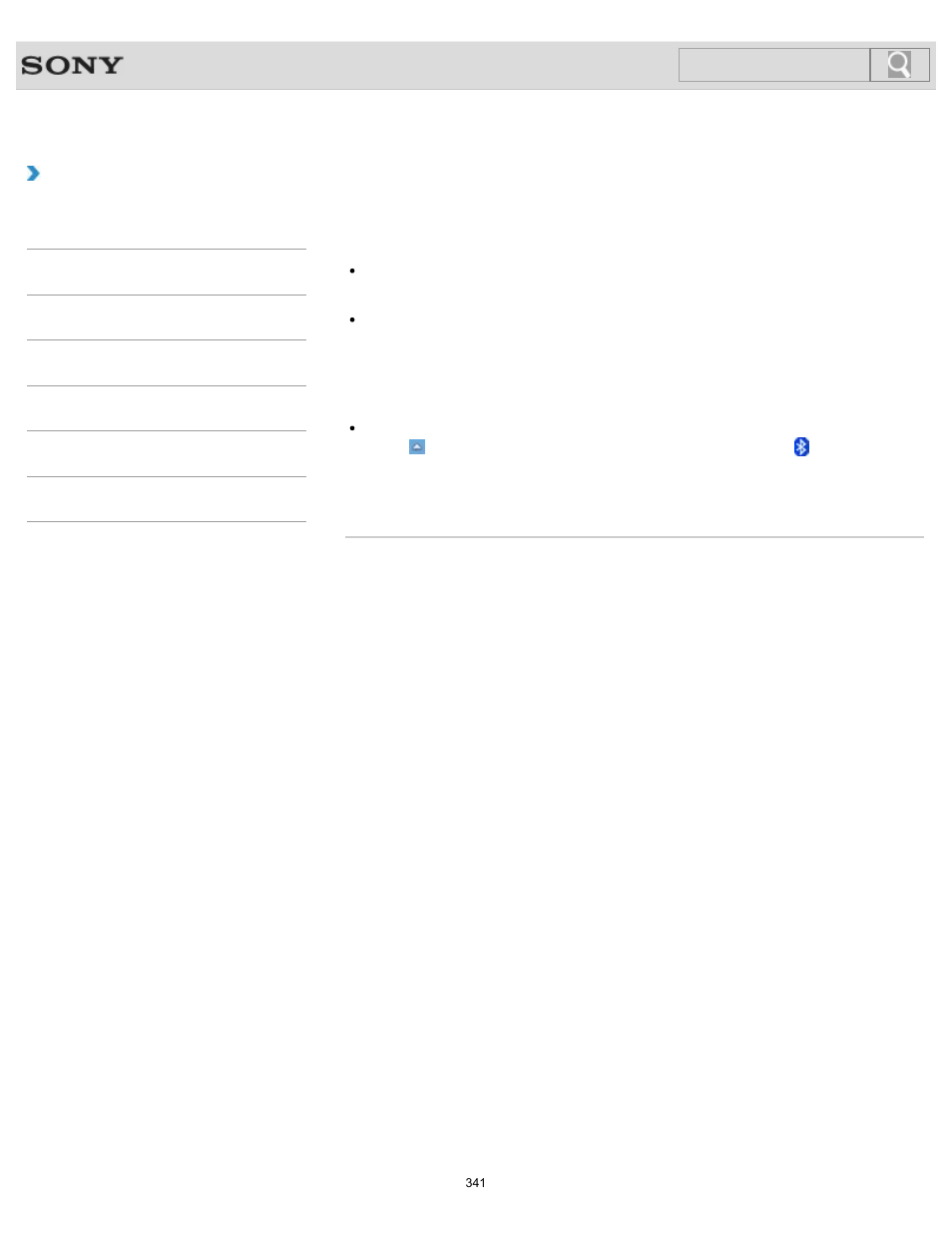 Troubleshooting, Search | Sony SVJ2021BPXW User Manual | Page 341 / 398