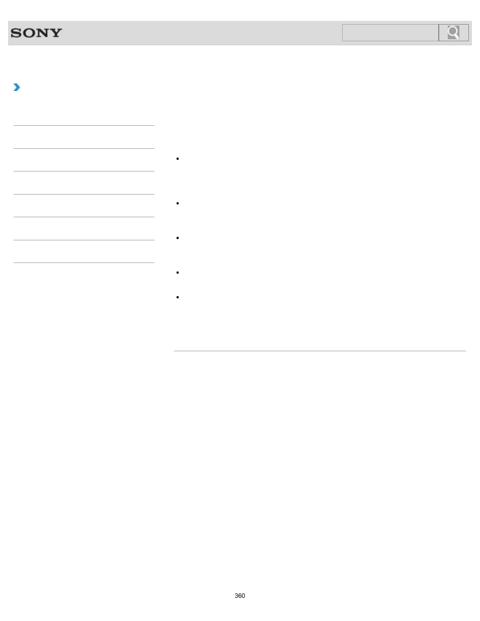 Troubleshooting, Search | Sony SVJ2021BPXW User Manual | Page 360 / 398