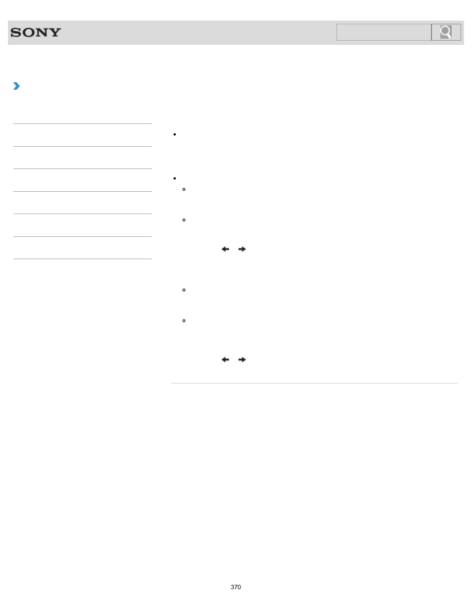 Troubleshooting, Search | Sony SVJ2021BPXW User Manual | Page 370 / 398