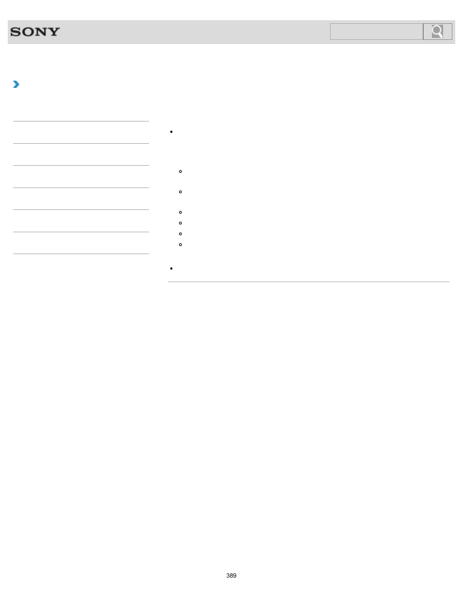 Troubleshooting, Search | Sony SVJ2021BPXW User Manual | Page 389 / 398