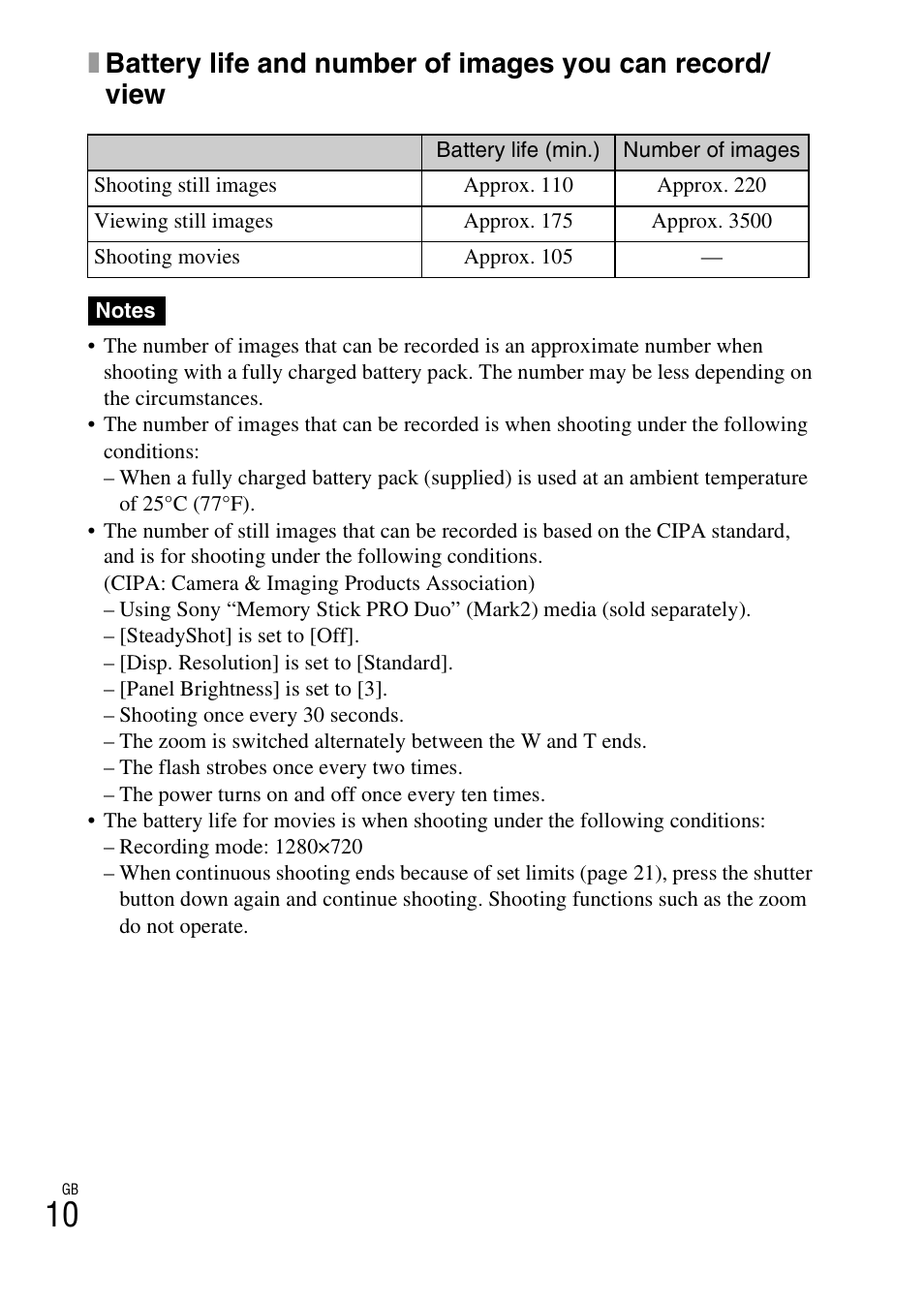 Sony DSC-W620 User Manual | Page 10 / 48