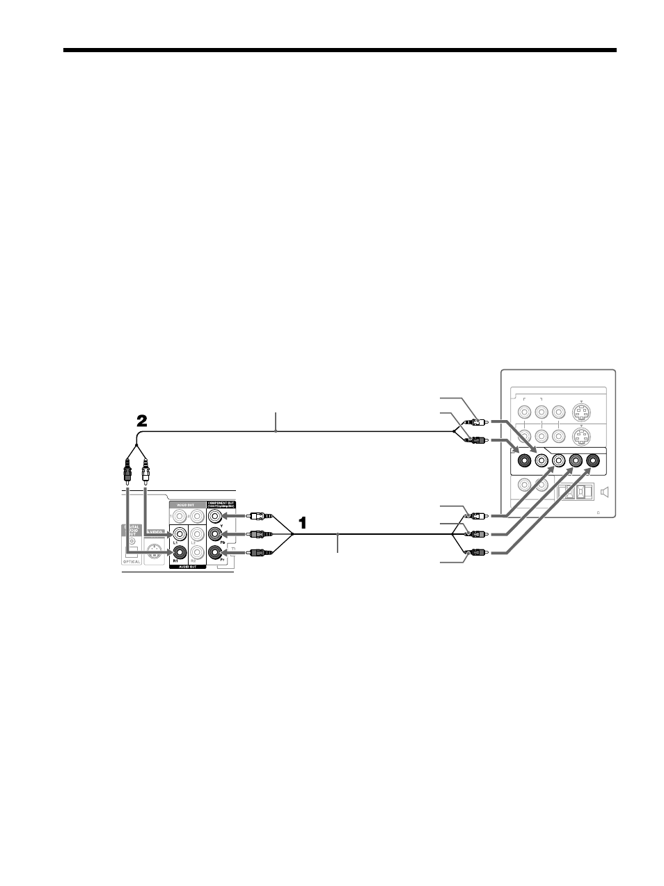 Connecting a digital satellite receiver, Connecting a digital, Satellite receiver | And p, Jacks to the y, p, Jacks on the tv. use the hd/dvd 4 in connections | Sony KLV-32M1 User Manual | Page 32 / 80