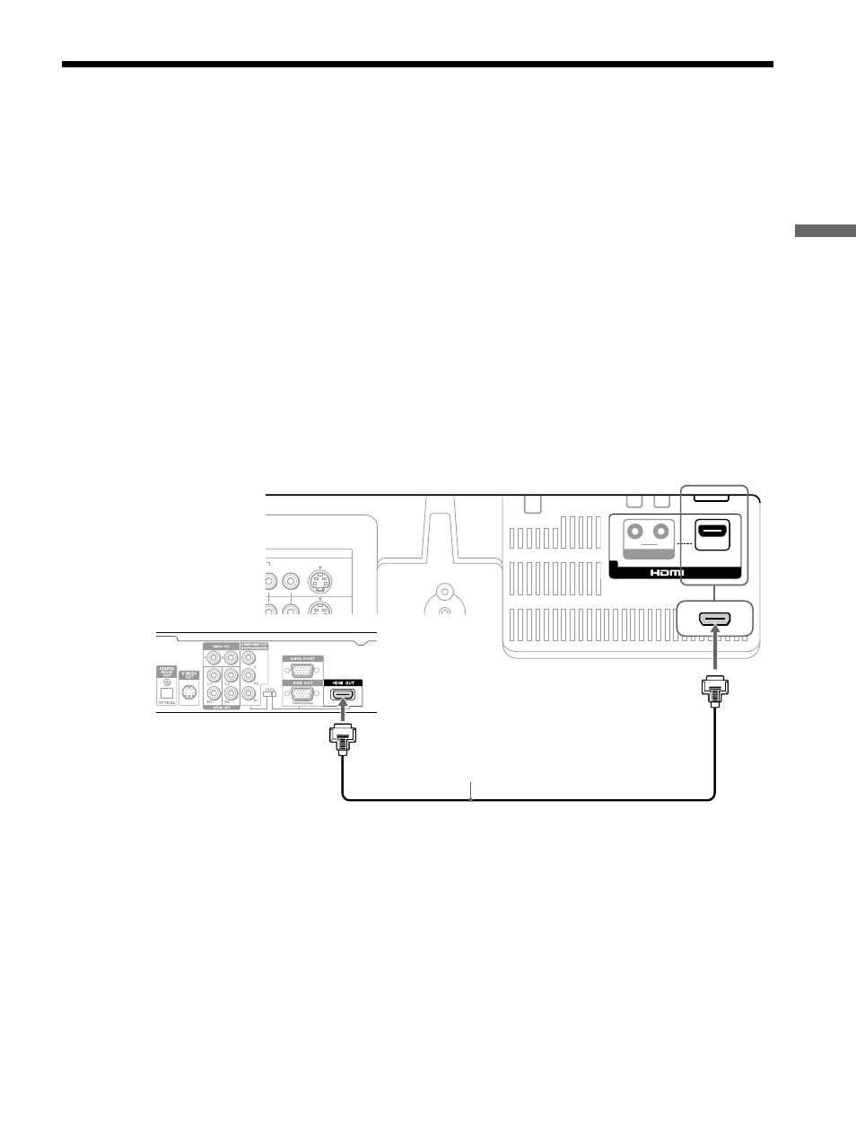 Connecting a digital satellite receiver, With hdmi connector, Connecting and setting the tv | Continued) | Sony KLV-32M1 User Manual | Page 33 / 80