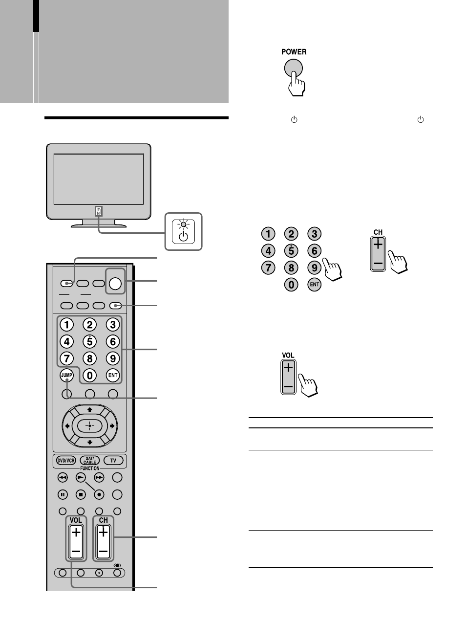 Watching the tv, 2watching the tv 2 3 | Sony KLV-32M1 User Manual | Page 42 / 80