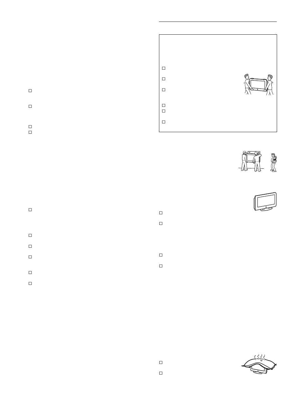 Installation and moving | Sony KLV-32M1 User Manual | Page 6 / 80