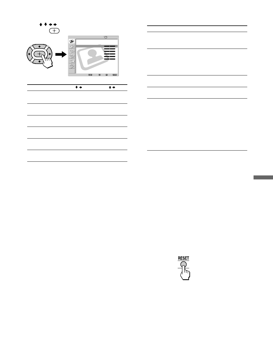 Using advanced features, Selective options, Repeat steps 5 and 6 to adjust other options | Sony KLV-32M1 User Manual | Page 61 / 80