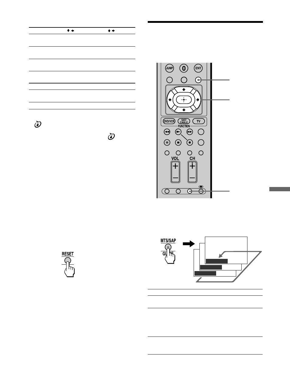 Selecting stereo or bilingual programs, Selecting stereo or, Bilingual programs | Using advanced features | Sony KLV-32M1 User Manual | Page 63 / 80