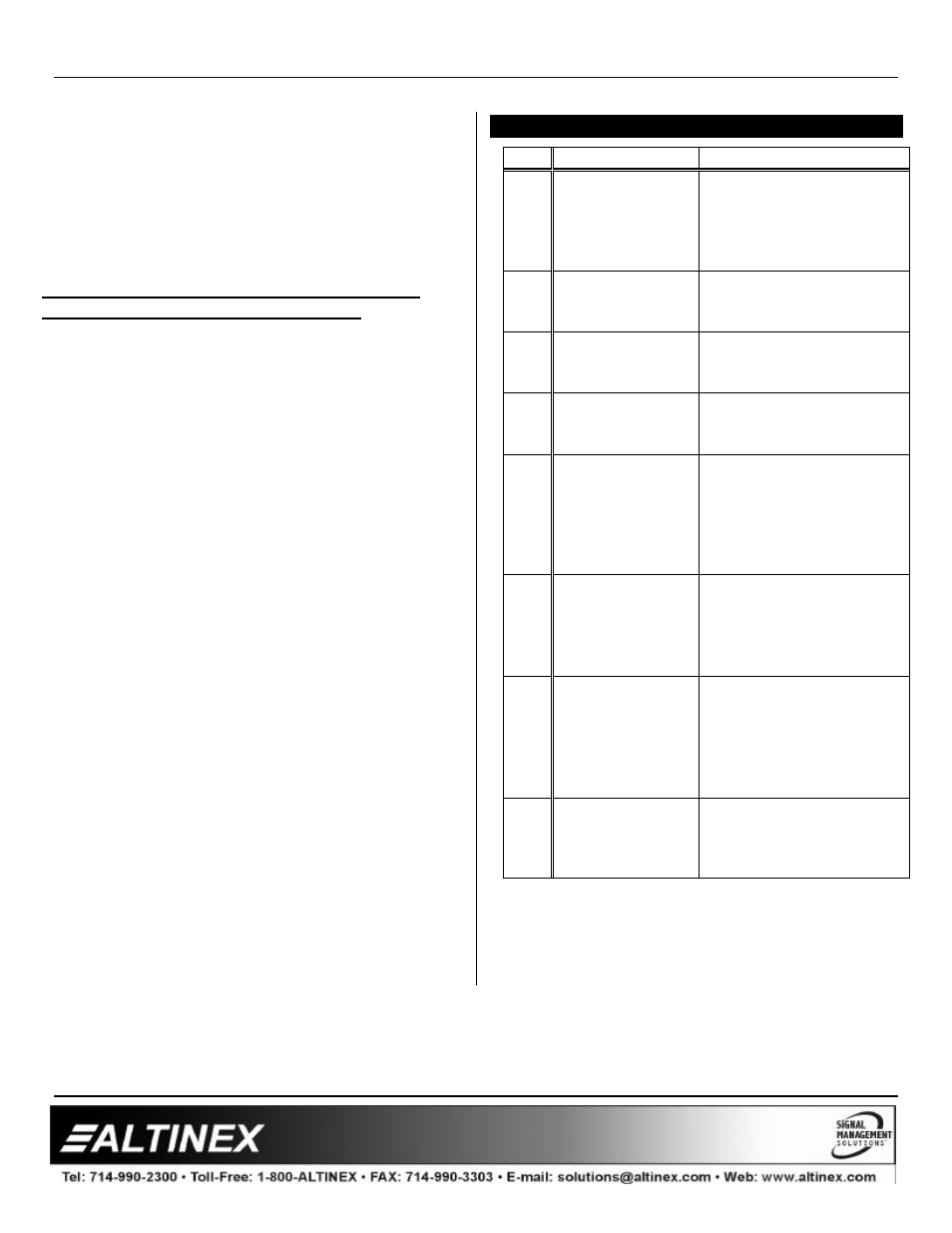 Accessories | Altinex Universal Tilt 'N Plug Interconnect Box TNP500/502 User Manual | Page 10 / 11