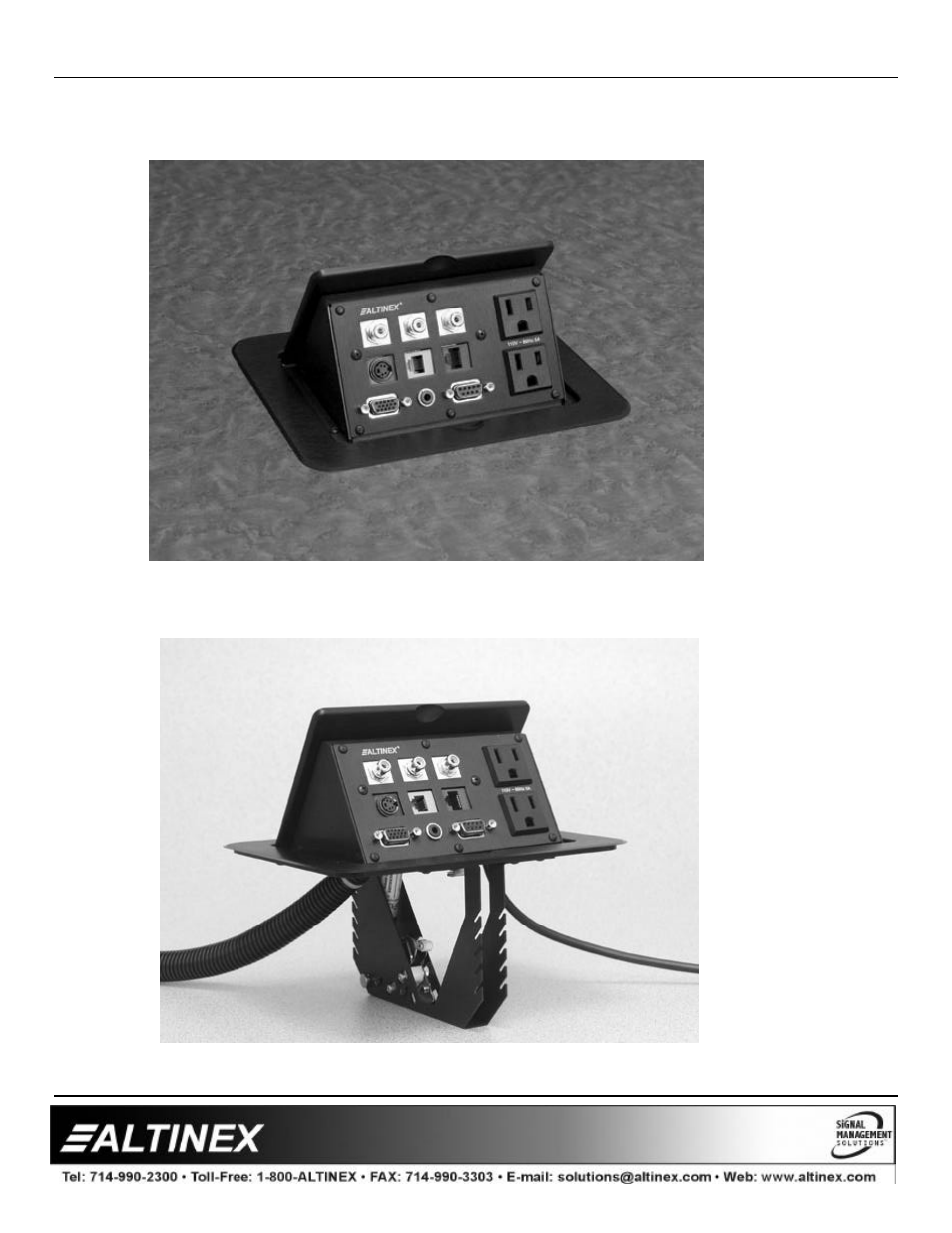 Accessories | Altinex Universal Tilt 'N Plug Interconnect Box TNP500/502 User Manual | Page 7 / 11