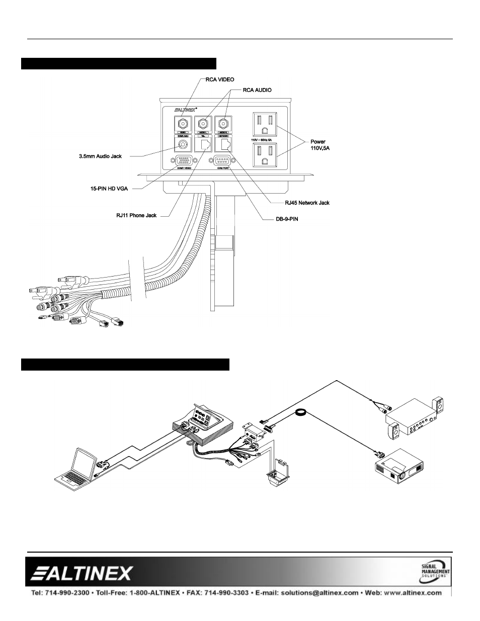Accessories | Altinex Universal Tilt 'N Plug Interconnect Box TNP500/502 User Manual | Page 8 / 11
