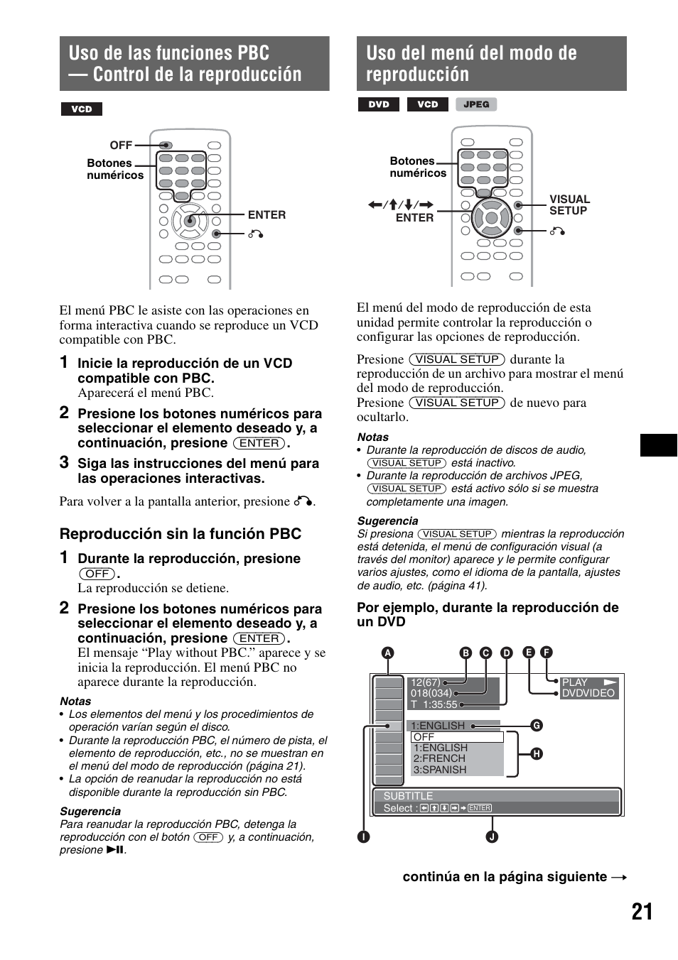 Uso del menú del modo de reproducción, Reproducción sin la función pbc | Sony MEX-DV2000 User Manual | Page 145 / 192