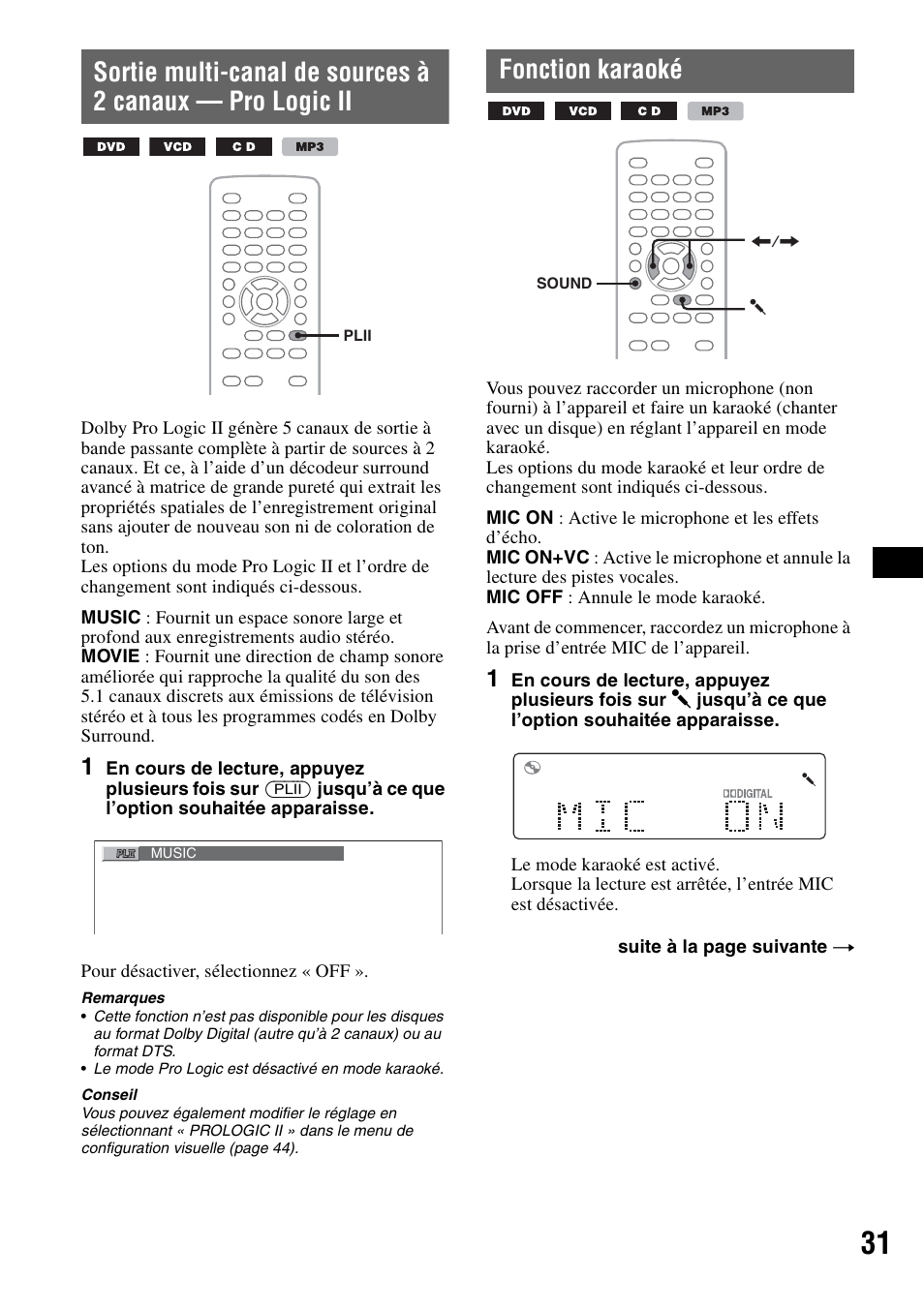 Fonction karaoké | Sony MEX-DV2000 User Manual | Page 91 / 192