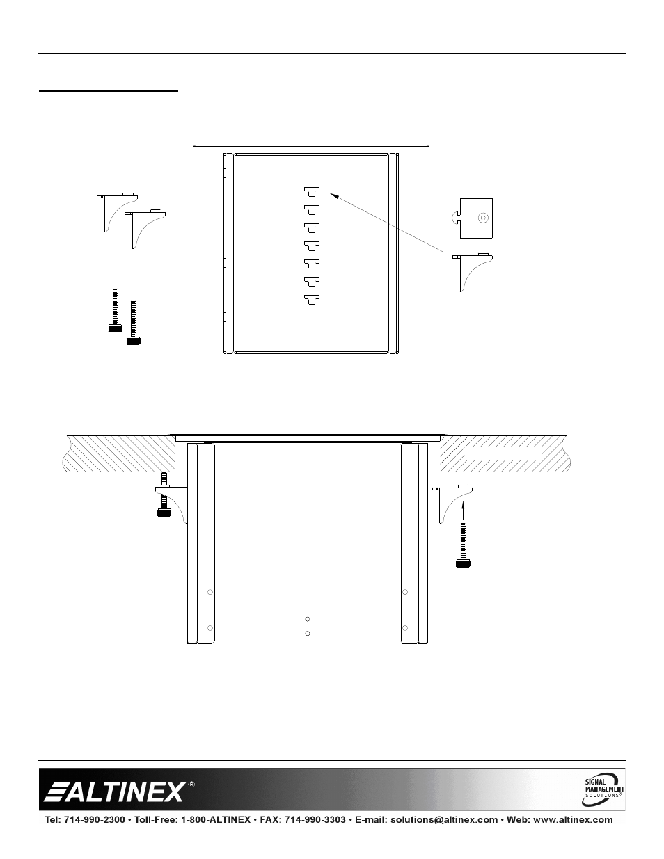 Diagram 6: mounting, Designer solutions | Altinex Pop 'N Plug Tower PNP400 User Manual | Page 11 / 15