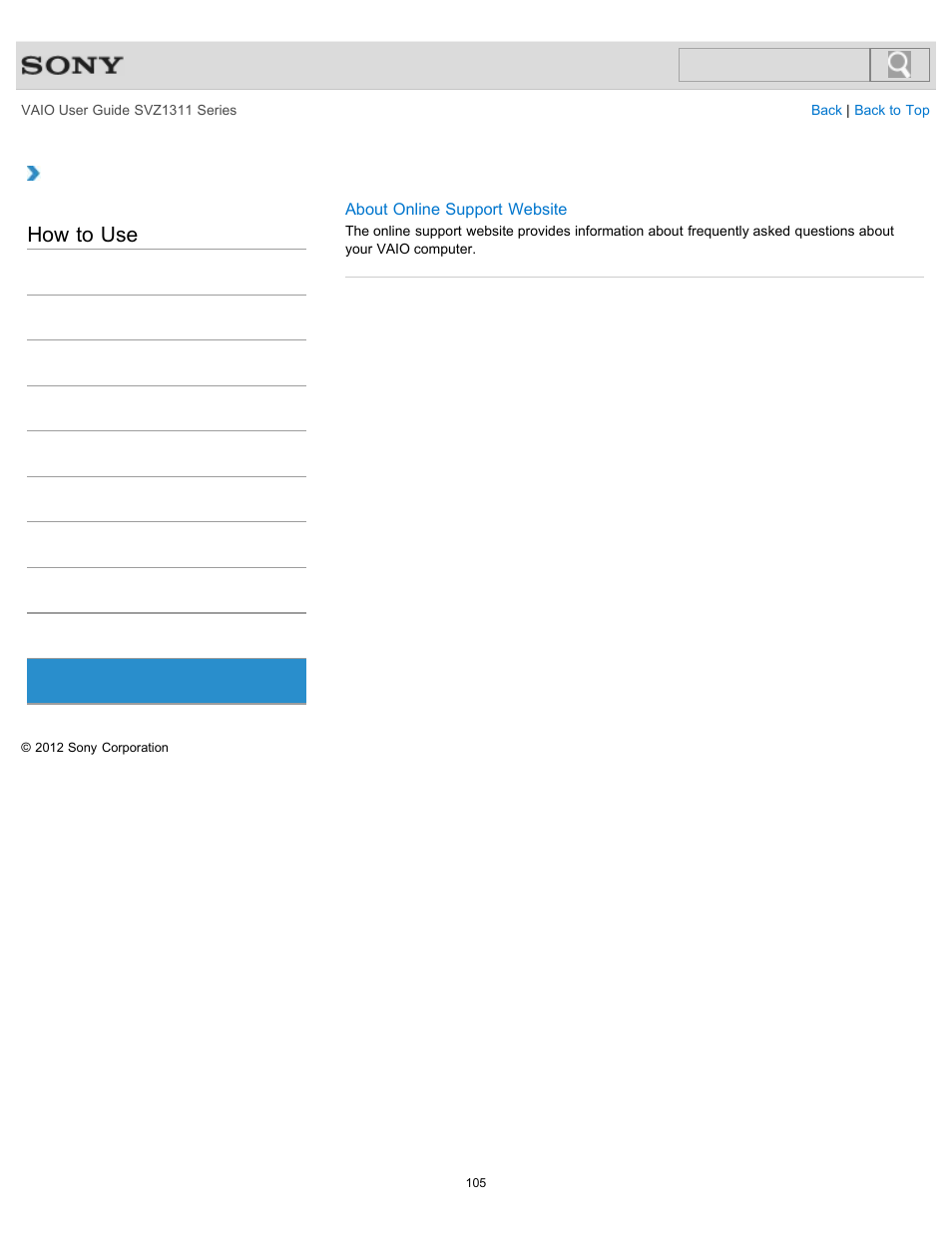 Product registration, How to use | Sony SVZ13116GXX User Manual | Page 105 / 411