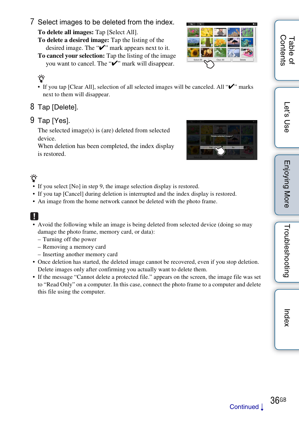 Sony DPF-WA700 User Manual | Page 36 / 84