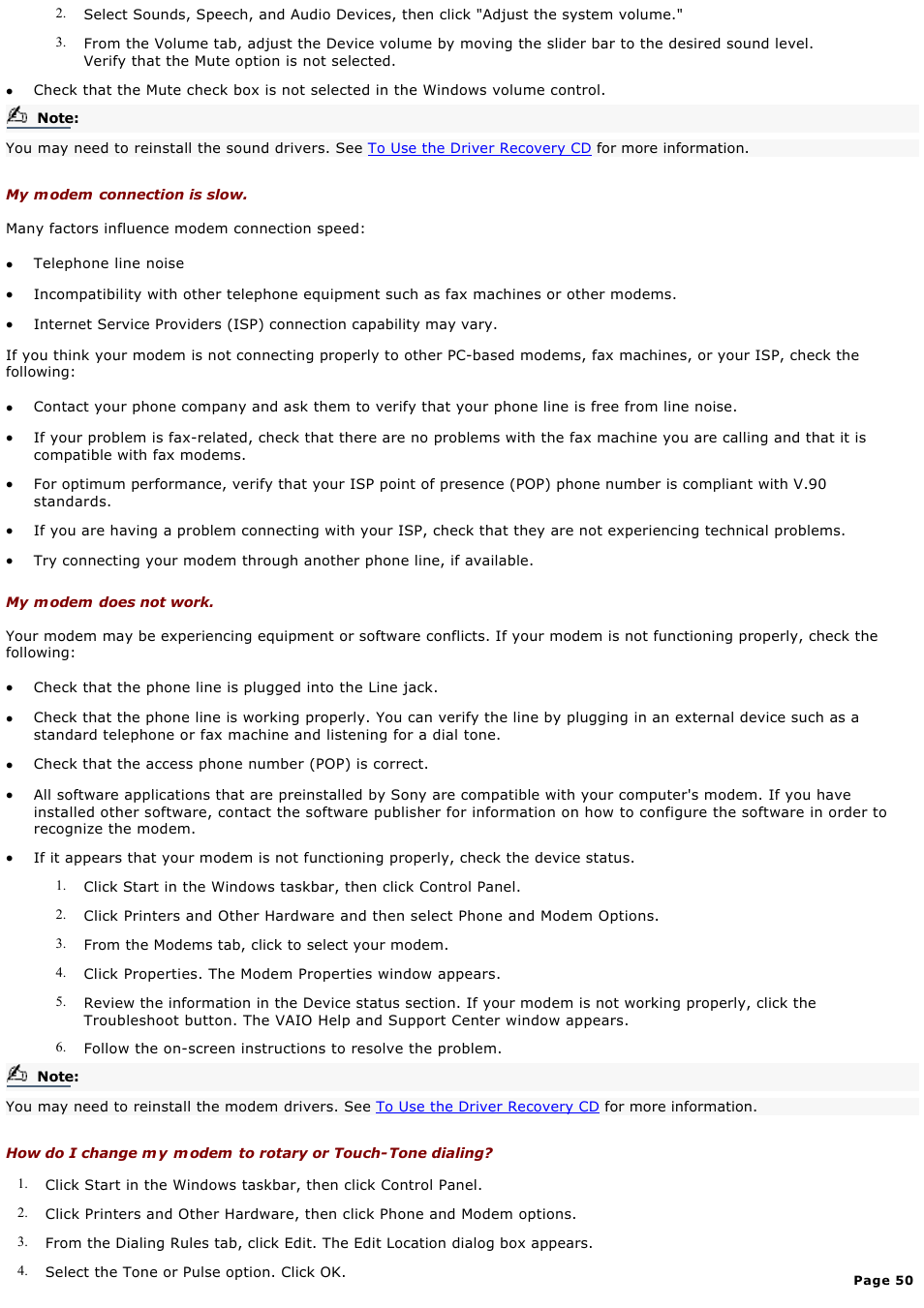 Sony PCV-RX650 User Manual | Page 50 / 88