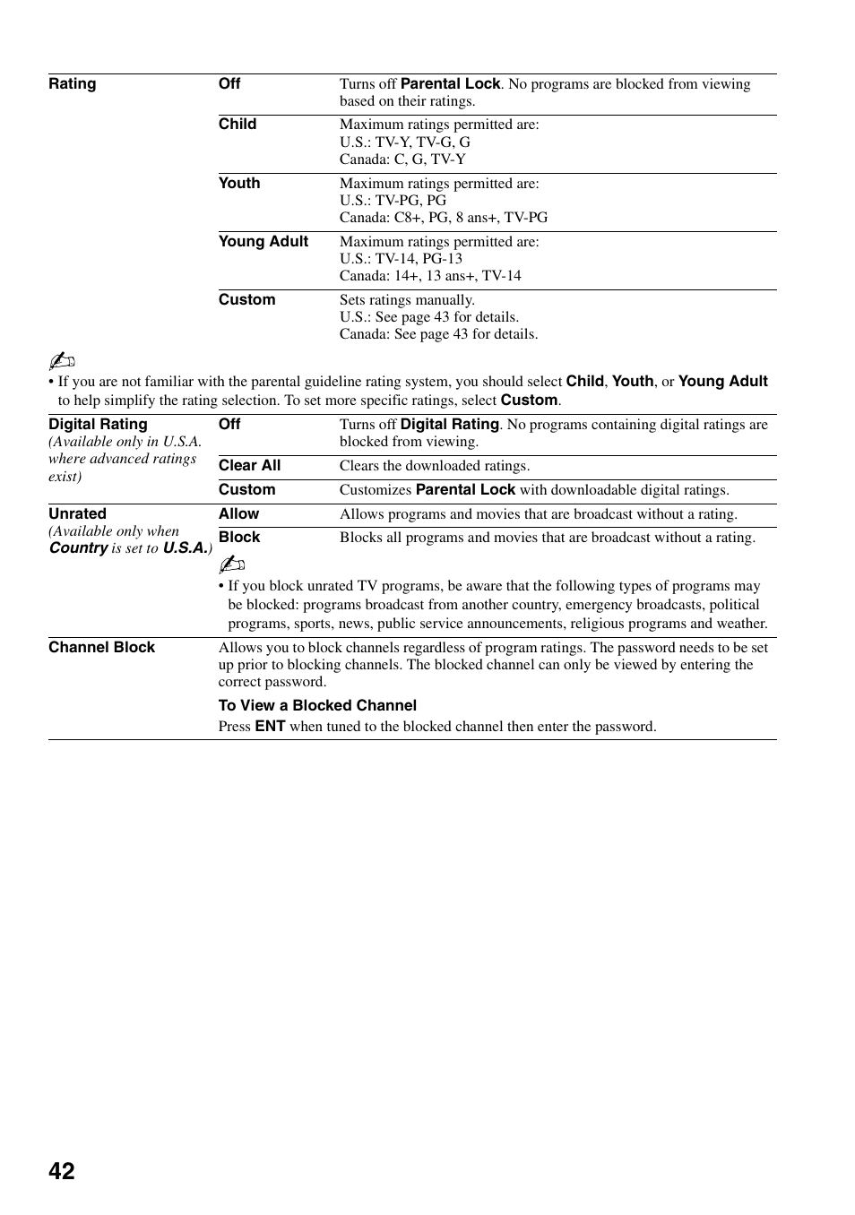 Sony KDL-52WL130 User Manual | Page 42 / 56