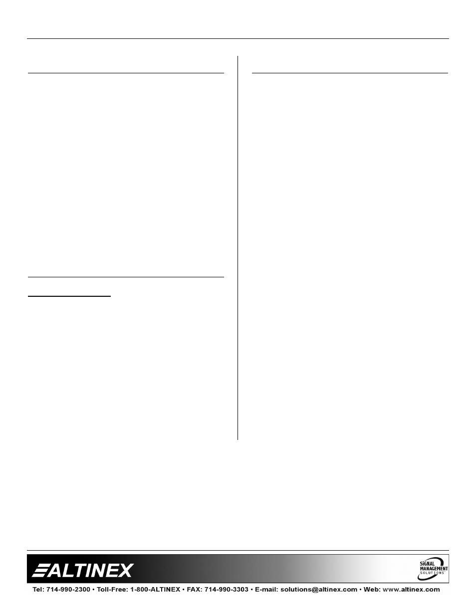 Distribution amplifiers | Altinex DA1912SX User Manual | Page 2 / 9