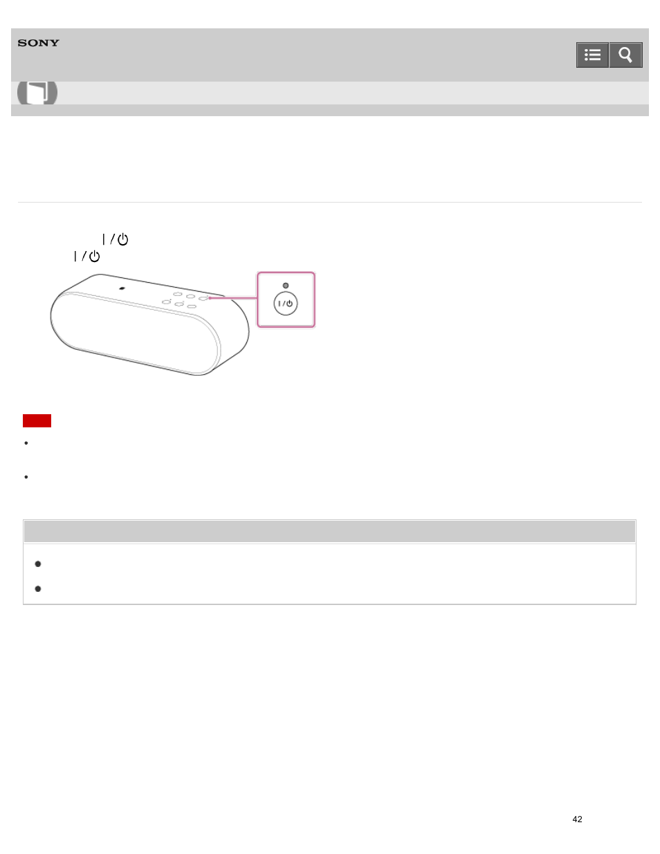 Turning the power on, You can turn on the speaker, Help guide | Sony SRS-X2 User Manual | Page 46 / 92