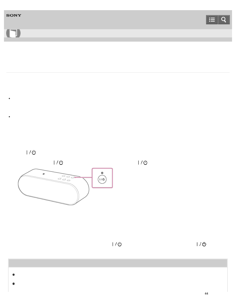 Using the bluetooth standby function, Help guide | Sony SRS-X2 User Manual | Page 48 / 92