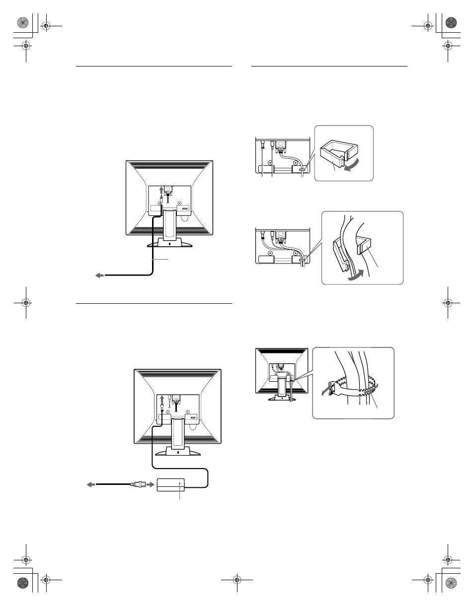 Schritt 3: anschließen des audiokabels, Schritt 4: anschließen des netzkabels, Schritt 3 | Schritt 4, Schritt 5, Seite 8, Seite | Sony SDM-M61 User Manual | Page 48 / 104