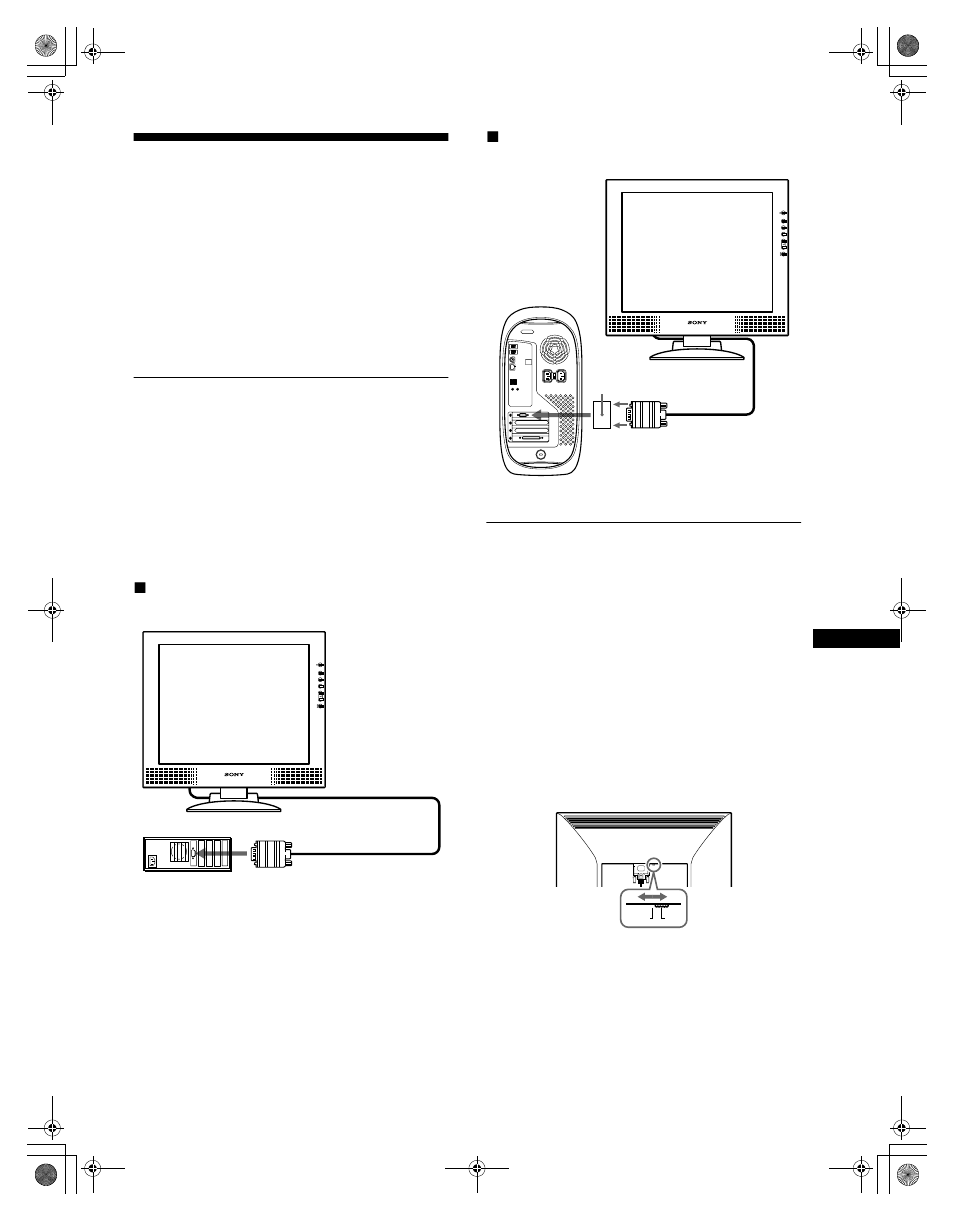 Configuración, Paso 1: conexión de la pantalla al ordenador, Paso 2 | Sony SDM-M61 User Manual | Page 67 / 104